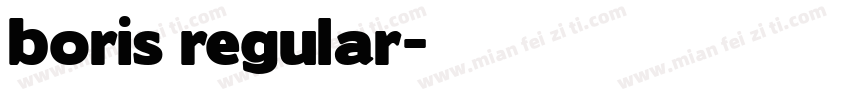 boris regular字体转换